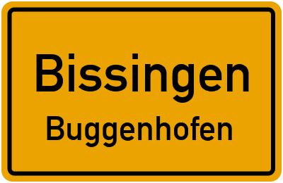 Ortsschild Bissingen Buggenhofen
