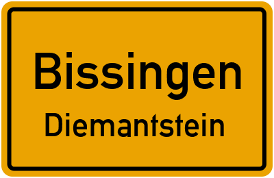 Ortsschild Bissingen Diemantstein