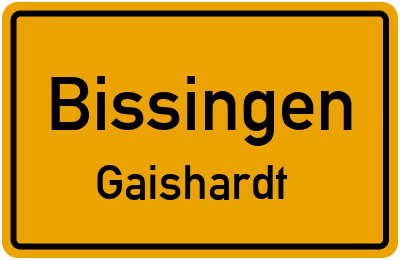 Straßenverzeichnis Bissingen Gaishardt