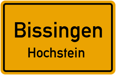 Ortsschild Bissingen Hochstein