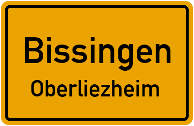 Ortsschild Bissingen Oberliezheim