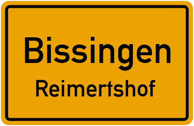 Straßenverzeichnis Bissingen Reimertshof
