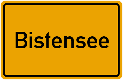 Ortsschild von Bistensee in Schleswig-Holstein