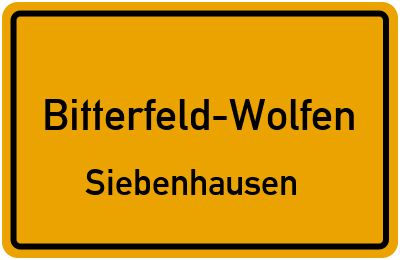 Straßenverzeichnis Bitterfeld-Wolfen Siebenhausen