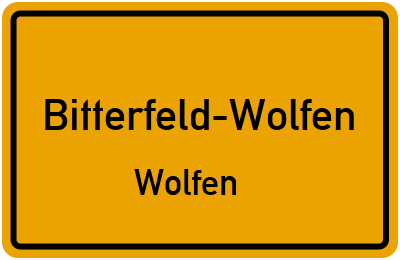 Straßenverzeichnis Bitterfeld-Wolfen Wolfen