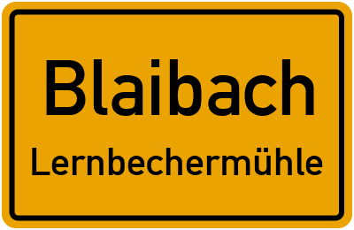 Straßenverzeichnis Blaibach Lernbechermühle