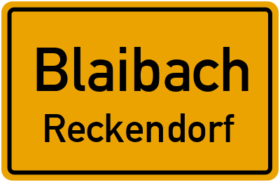 Straßenverzeichnis Blaibach Reckendorf
