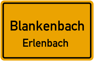 Straßenverzeichnis Blankenbach Erlenbach