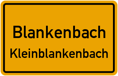 Straßenverzeichnis Blankenbach Kleinblankenbach