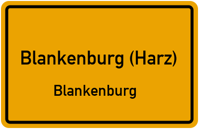 Straßenverzeichnis Blankenburg (Harz) Blankenburg