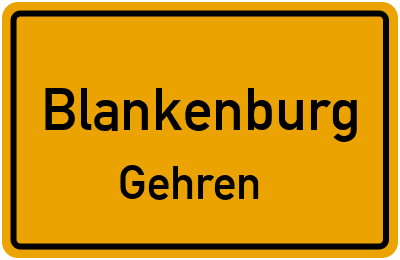 Straßenverzeichnis Blankenburg Gehren