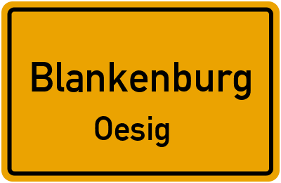 Straßenverzeichnis Blankenburg Oesig