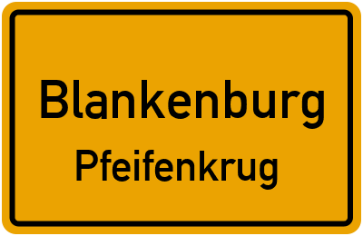 Straßenverzeichnis Blankenburg Pfeifenkrug