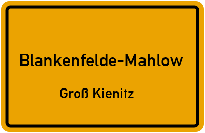Straßenverzeichnis Blankenfelde-Mahlow Groß Kienitz