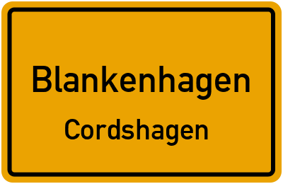 Straßenverzeichnis Blankenhagen Cordshagen