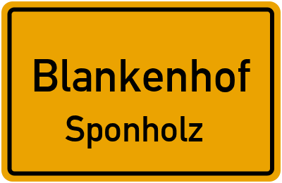 Straßenverzeichnis Blankenhof Sponholz