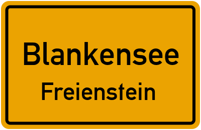Straßenverzeichnis Blankensee Freienstein