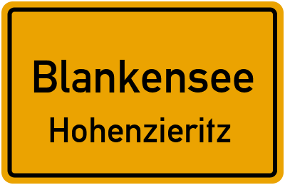 Straßenverzeichnis Blankensee Hohenzieritz