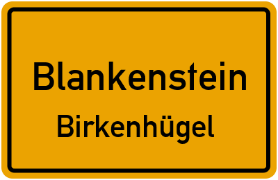 Straßenverzeichnis Blankenstein Birkenhügel