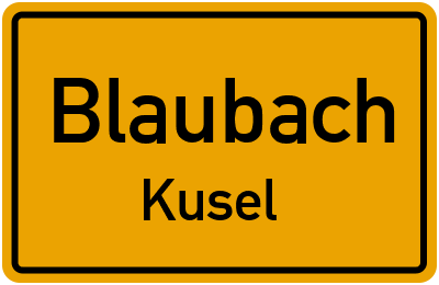 Straßenverzeichnis Blaubach Kusel