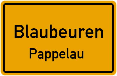 Straßenverzeichnis Blaubeuren Pappelau