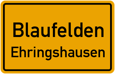 Ortsschild Blaufelden Ehringshausen