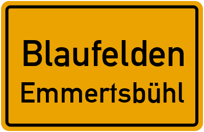 Ortsschild Blaufelden Emmertsbühl