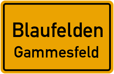 Straßenverzeichnis Blaufelden Gammesfeld