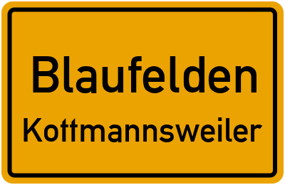 Ortsschild Blaufelden Kottmannsweiler