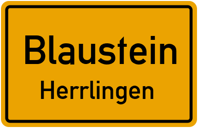 Ortsschild Blaustein Herrlingen