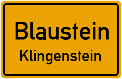 Ortsschild Blaustein Klingenstein