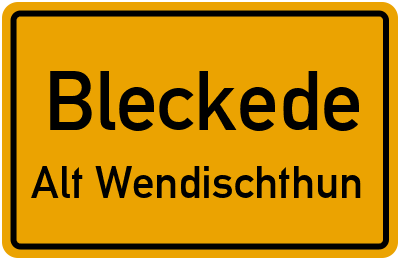 Straßenverzeichnis Bleckede Alt Wendischthun