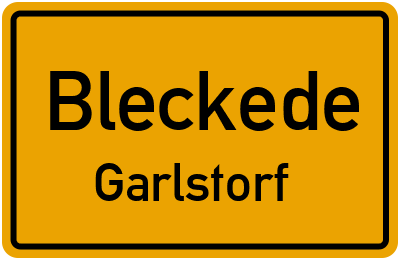 Ortsschild Bleckede Garlstorf