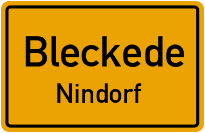 Ortsschild Bleckede Nindorf