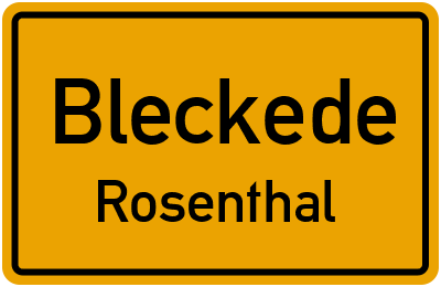 Ortsschild Bleckede Rosenthal