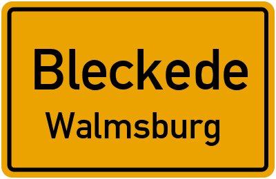 Ortsschild Bleckede Walmsburg