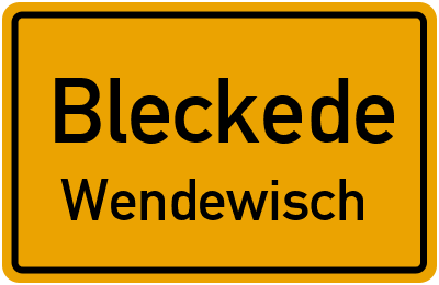 Ortsschild Bleckede Wendewisch