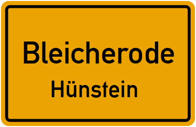 Straßenverzeichnis Bleicherode Hünstein