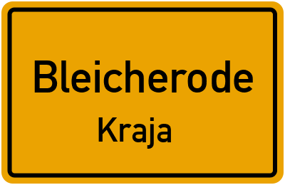Straßenverzeichnis Bleicherode Kraja