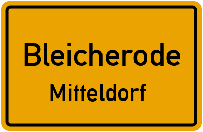 Straßenverzeichnis Bleicherode Mitteldorf