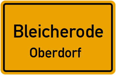 Straßenverzeichnis Bleicherode Oberdorf
