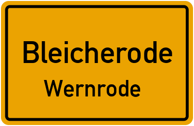 Straßenverzeichnis Bleicherode Wernrode