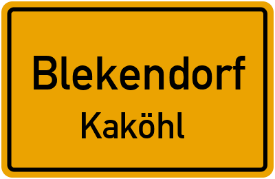 Straßenverzeichnis Blekendorf Kaköhl