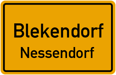 Straßenverzeichnis Blekendorf Nessendorf
