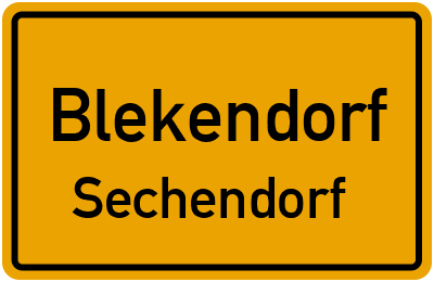 Straßenverzeichnis Blekendorf Sechendorf