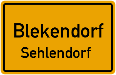 Straßenverzeichnis Blekendorf Sehlendorf