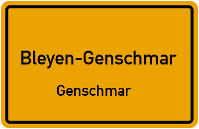 Straßenverzeichnis Bleyen-Genschmar Genschmar