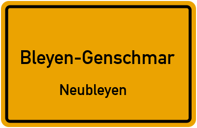 Straßenverzeichnis Bleyen-Genschmar Neubleyen