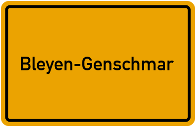 Ortsschild von Gemeinde Bleyen-Genschmar in Brandenburg