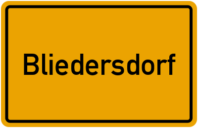 Ortsschild von Bliedersdorf in Niedersachsen